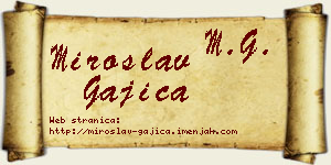 Miroslav Gajica vizit kartica
